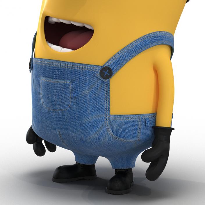 3D Short One Eyed Minion Rigged model