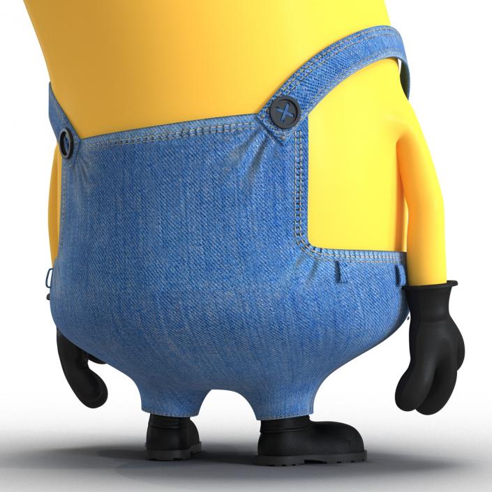 3D Short One Eyed Minion Rigged model