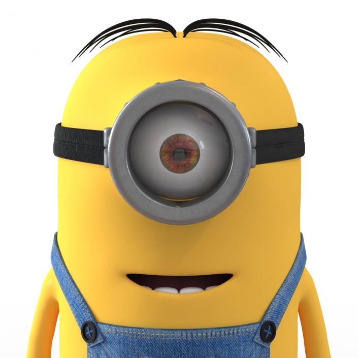 3D Short One Eyed Minion Rigged model