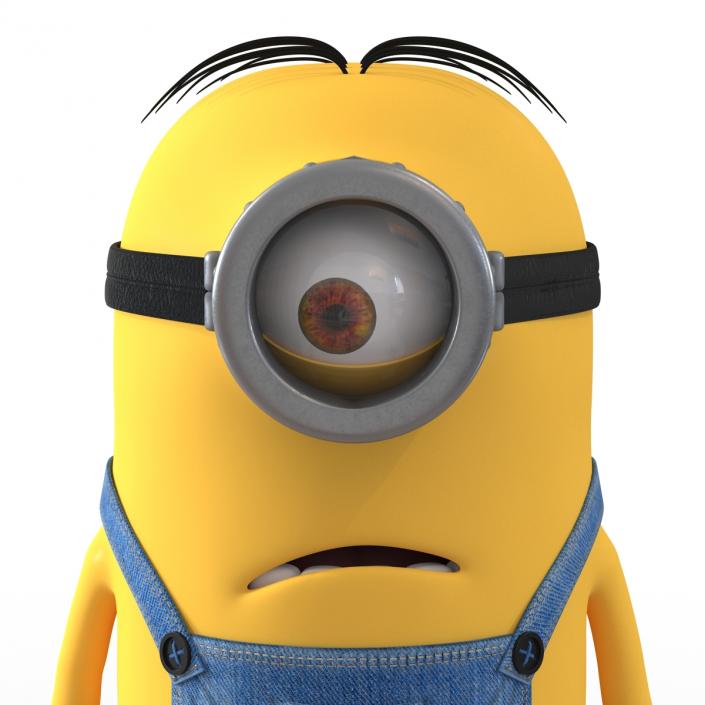 3D Short One Eyed Minion Rigged model