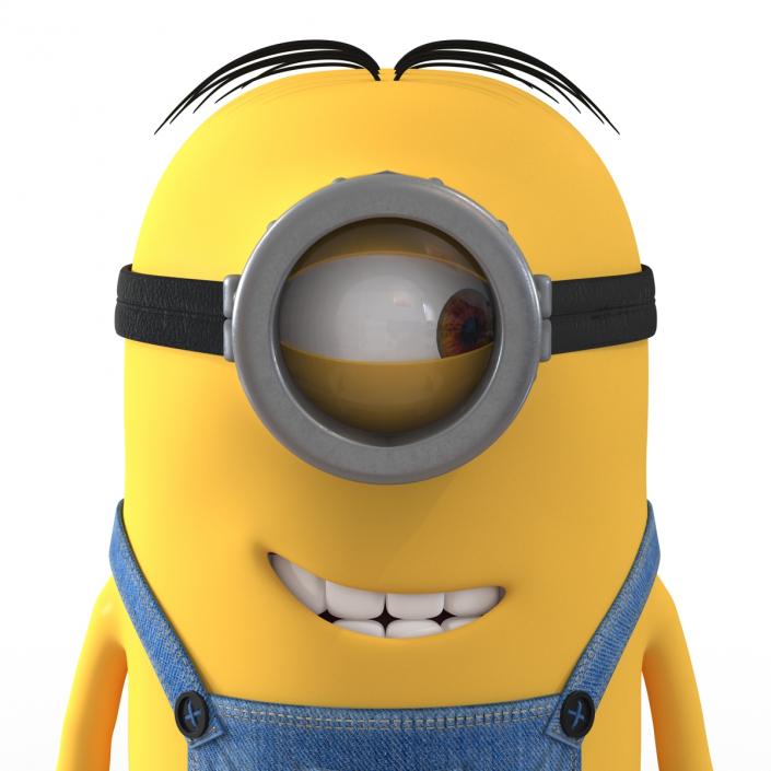 3D Short One Eyed Minion Rigged model