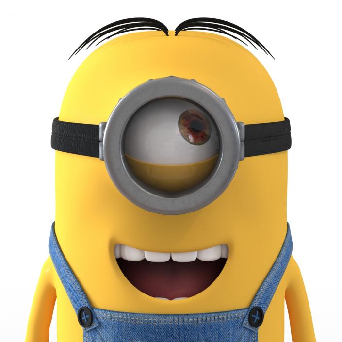 3D Short One Eyed Minion Rigged model