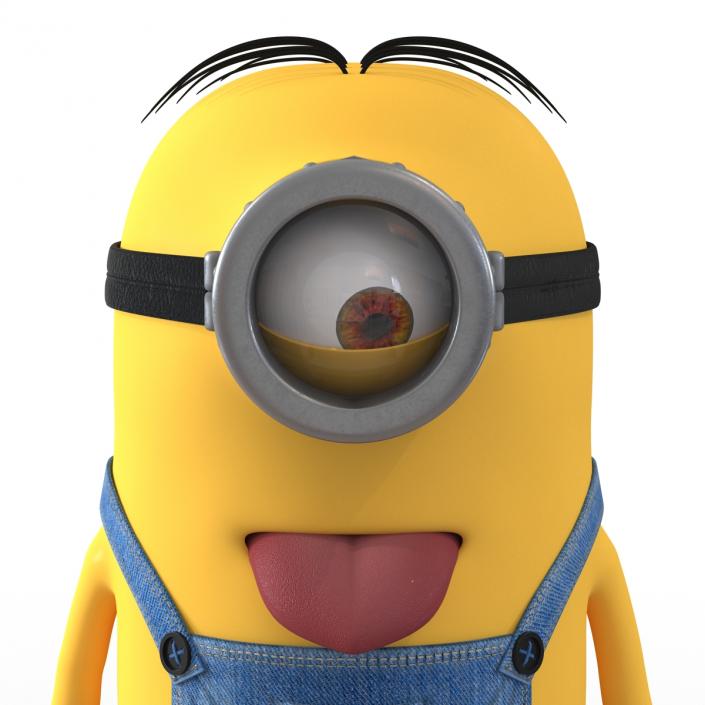 3D Short One Eyed Minion Rigged model