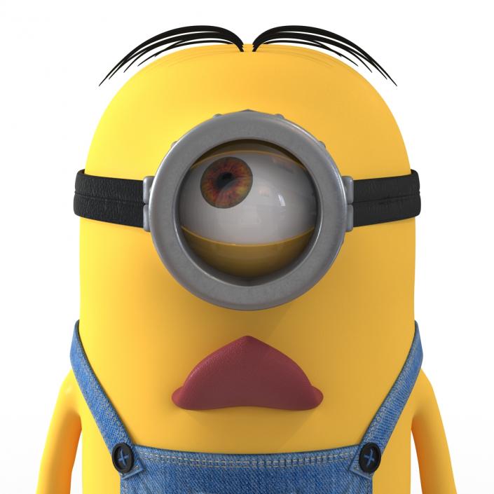 3D Short One Eyed Minion Rigged model