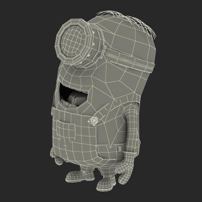 3D Short One Eyed Minion Rigged model