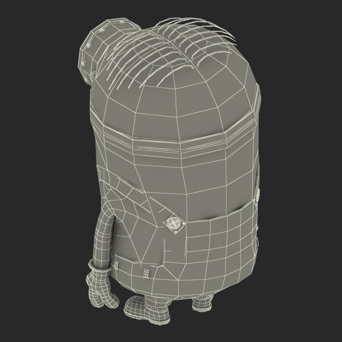 3D Short One Eyed Minion Rigged model