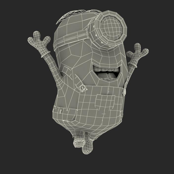 3D Short One Eyed Minion Rigged model