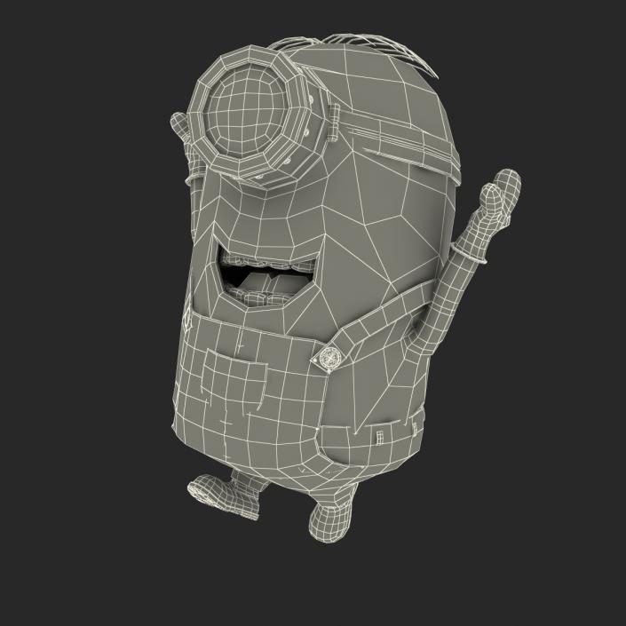 3D Short One Eyed Minion Rigged model