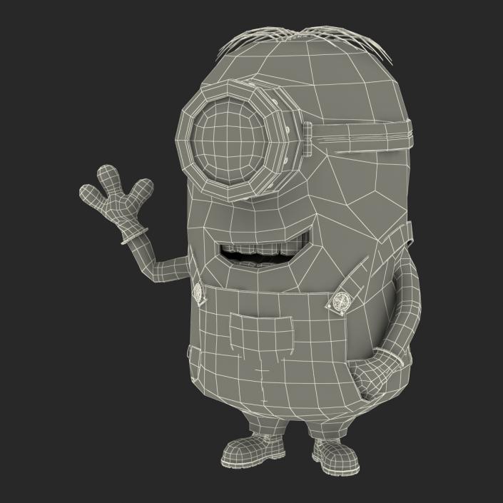 3D Short One Eyed Minion Rigged model