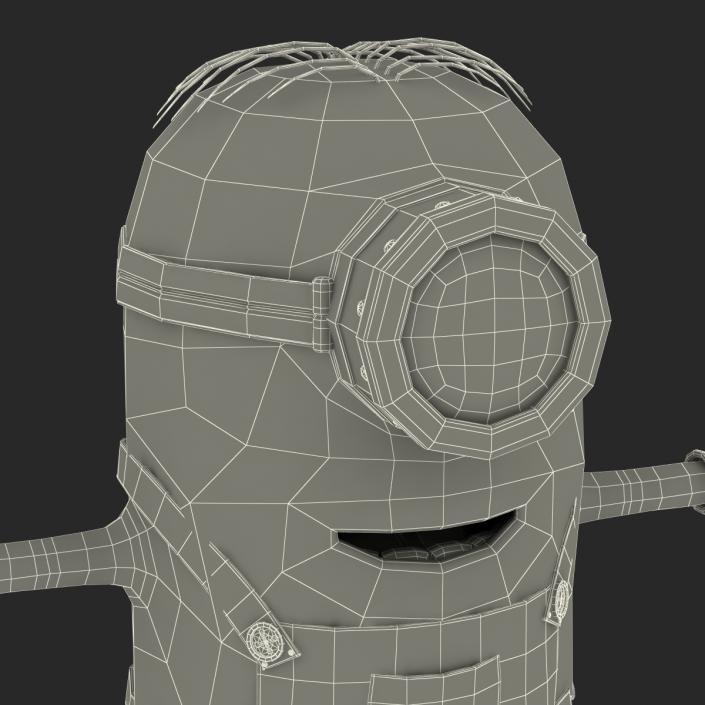 3D Short One Eyed Minion Rigged model