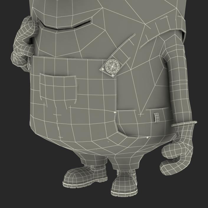 3D Short One Eyed Minion Rigged model