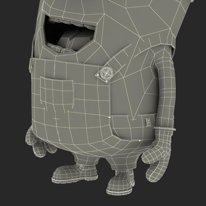 3D Short One Eyed Minion Rigged model