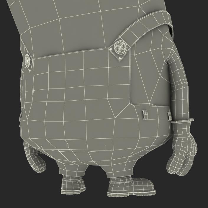 3D Short One Eyed Minion Rigged model