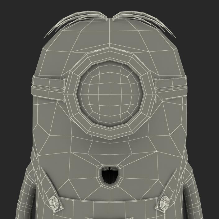 3D Short One Eyed Minion Rigged model