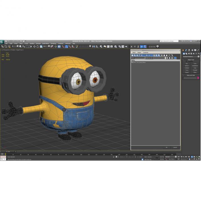 3D Short Two Eyed Minion