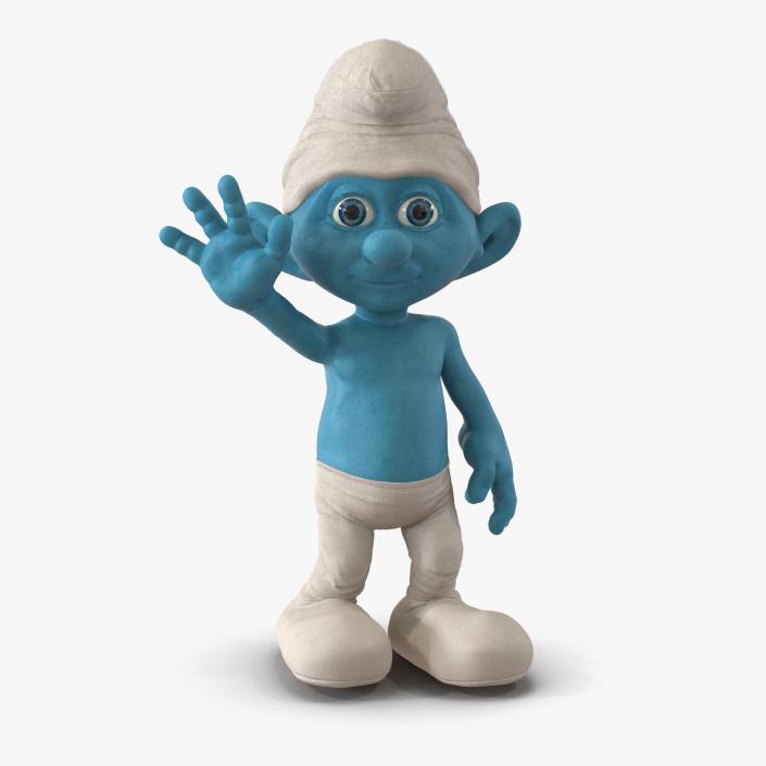 3D Smurf Pose 2 with Fur