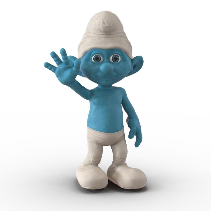 3D Smurf Pose 2 with Fur