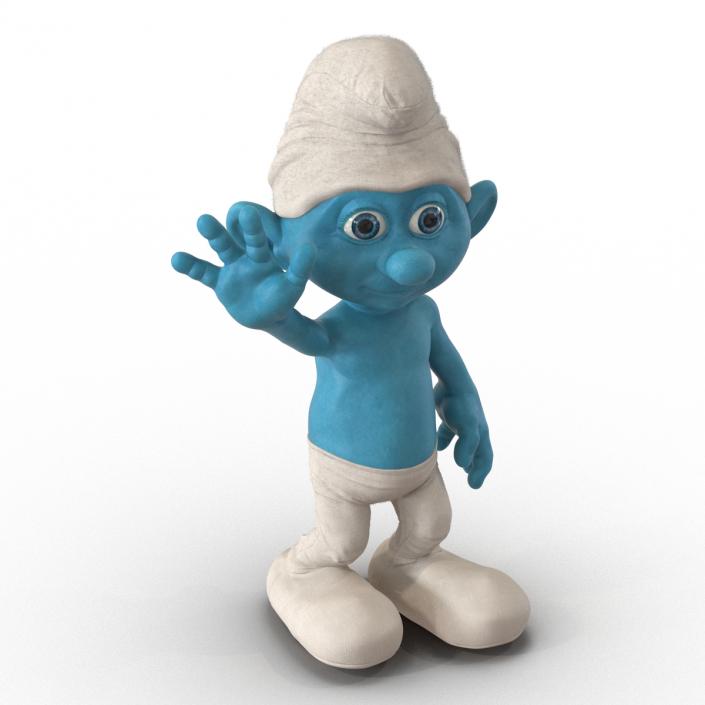 3D Smurf Pose 2 with Fur