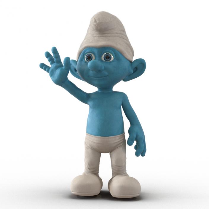 3D Smurf Pose 2 with Fur