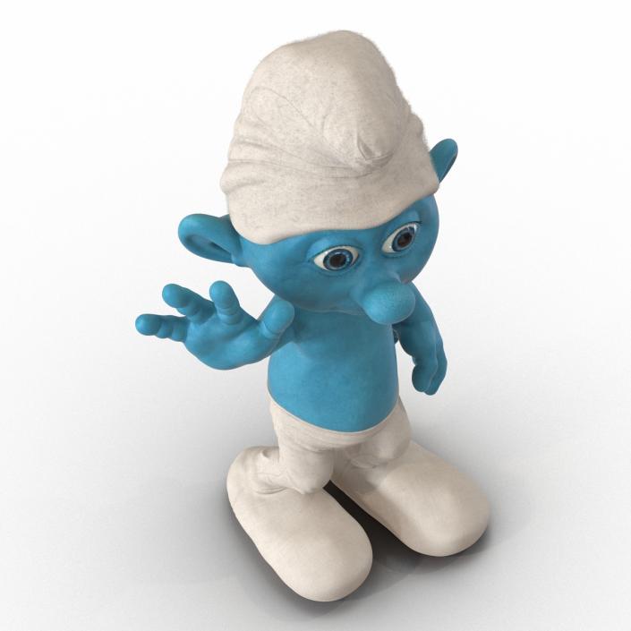 3D Smurf Pose 2 with Fur