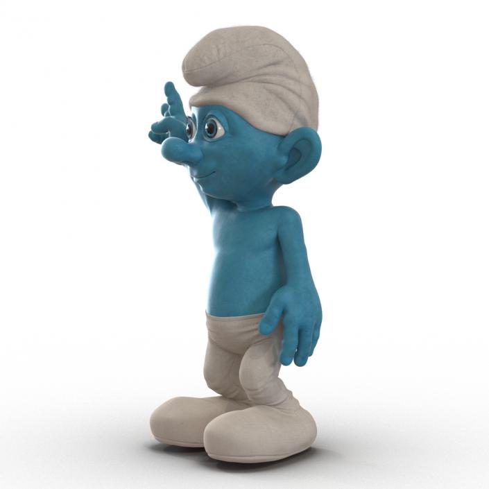 3D Smurf Pose 4 with Fur