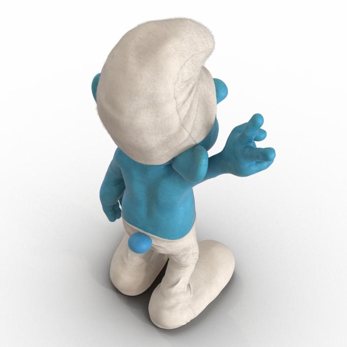 3D Smurf Pose 4 with Fur