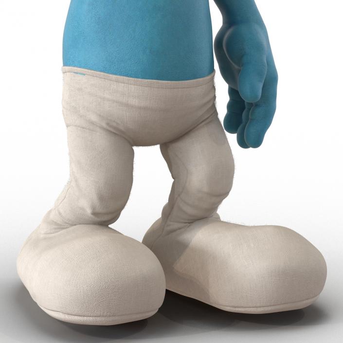 3D Smurf Pose 4 with Fur