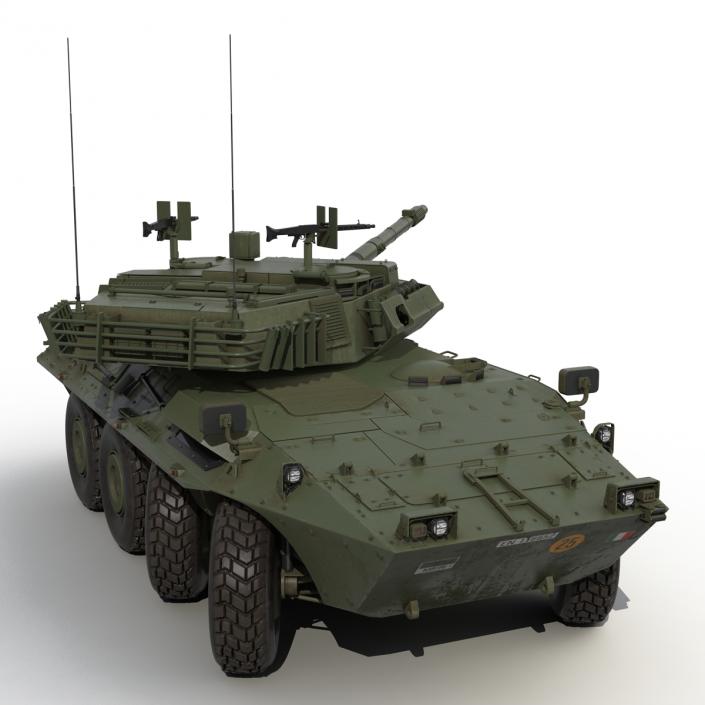 3D Wheeled Tank Destroyer B1 Centauro Rigged