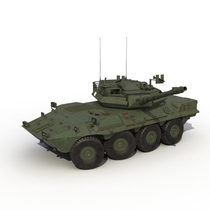 3D Wheeled Tank Destroyer B1 Centauro Rigged