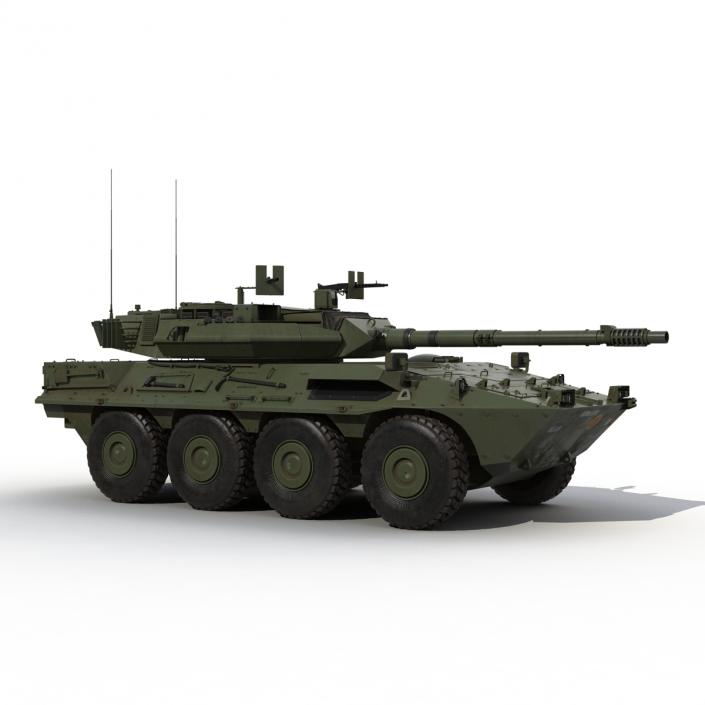 3D Wheeled Tank Destroyer B1 Centauro Rigged