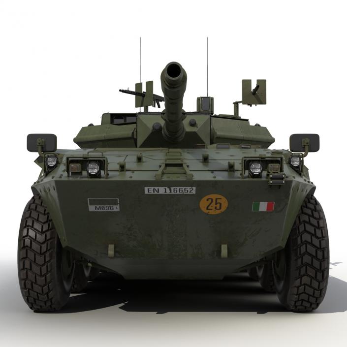 3D Wheeled Tank Destroyer B1 Centauro Rigged