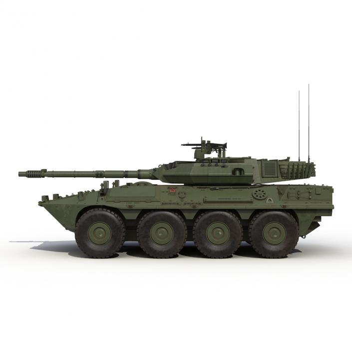 3D Wheeled Tank Destroyer B1 Centauro Rigged