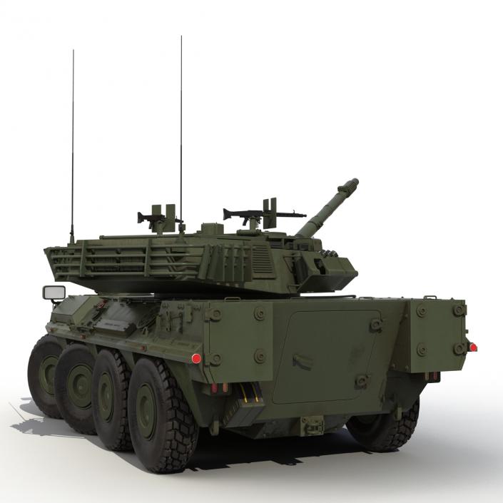 3D Wheeled Tank Destroyer B1 Centauro Rigged