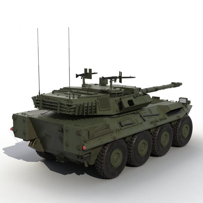 3D Wheeled Tank Destroyer B1 Centauro Rigged