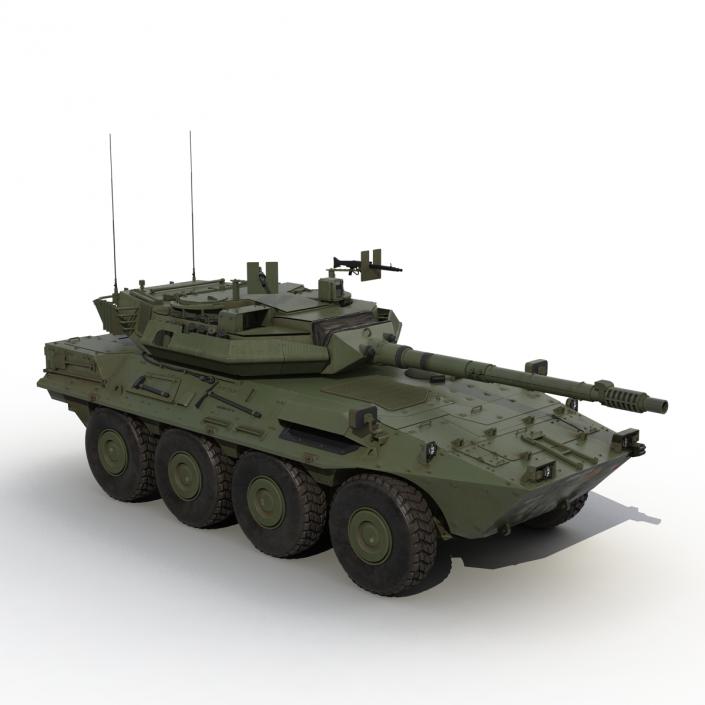 3D Wheeled Tank Destroyer B1 Centauro Rigged