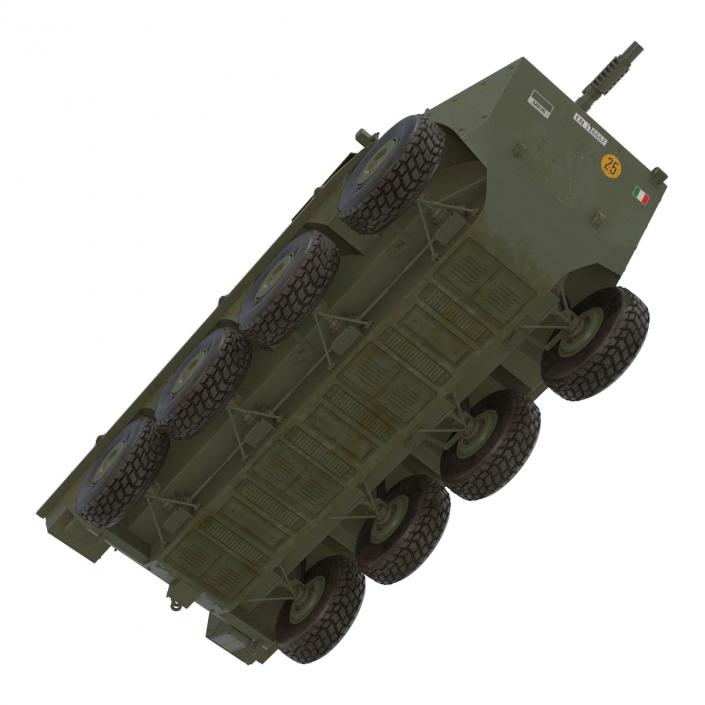 3D Wheeled Tank Destroyer B1 Centauro Rigged