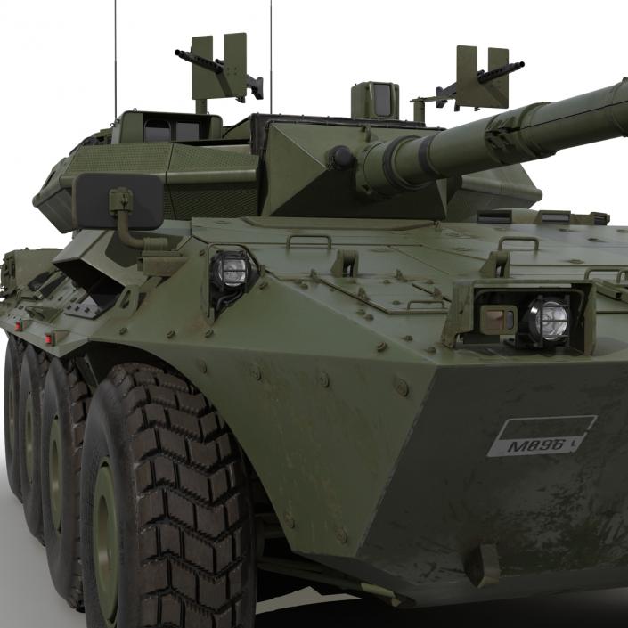 3D Wheeled Tank Destroyer B1 Centauro Rigged