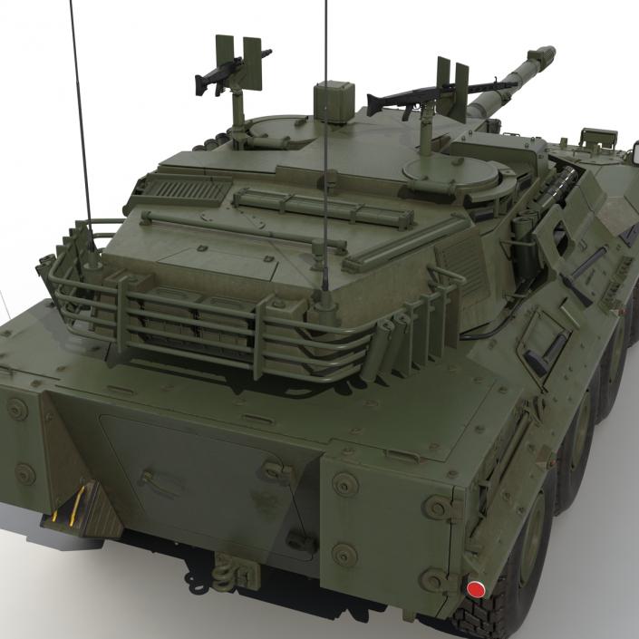 3D Wheeled Tank Destroyer B1 Centauro Rigged