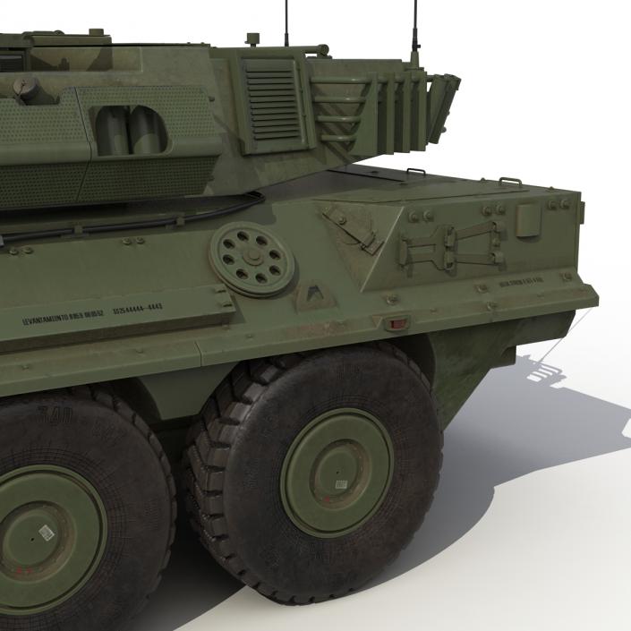 3D Wheeled Tank Destroyer B1 Centauro Rigged