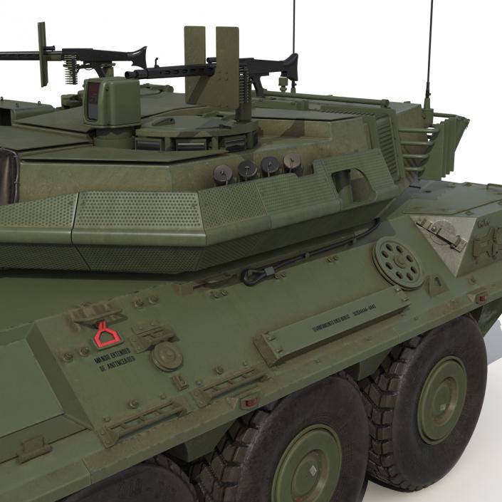 3D Wheeled Tank Destroyer B1 Centauro Rigged