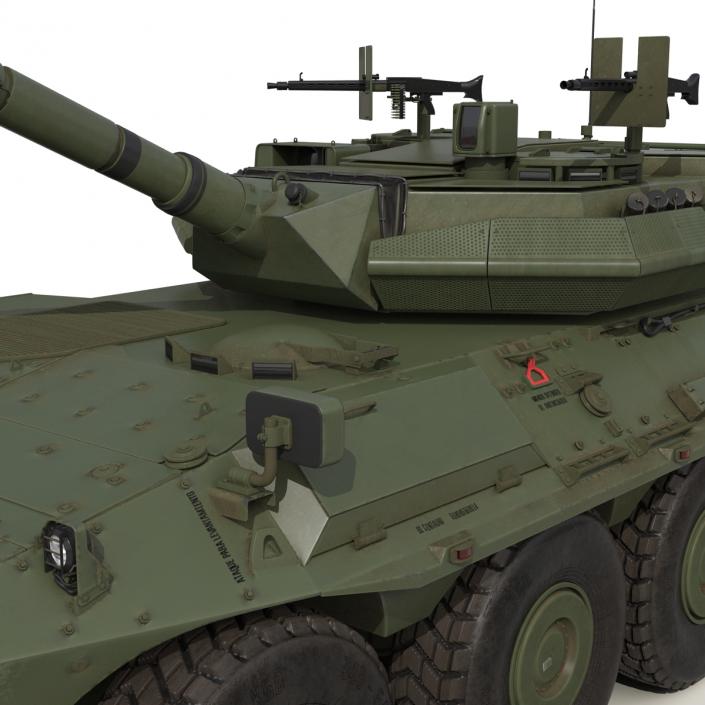 3D Wheeled Tank Destroyer B1 Centauro Rigged