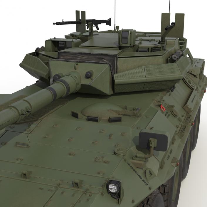 3D Wheeled Tank Destroyer B1 Centauro Rigged