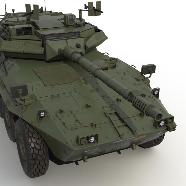 3D Wheeled Tank Destroyer B1 Centauro Rigged