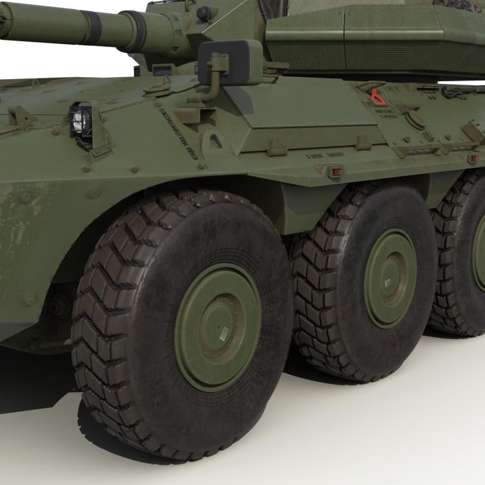 3D Wheeled Tank Destroyer B1 Centauro Rigged