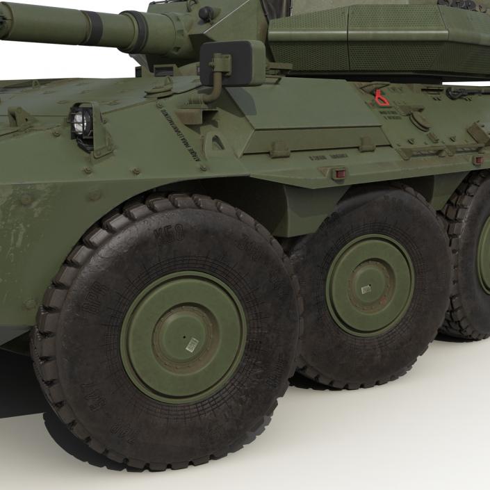 3D Wheeled Tank Destroyer B1 Centauro Rigged