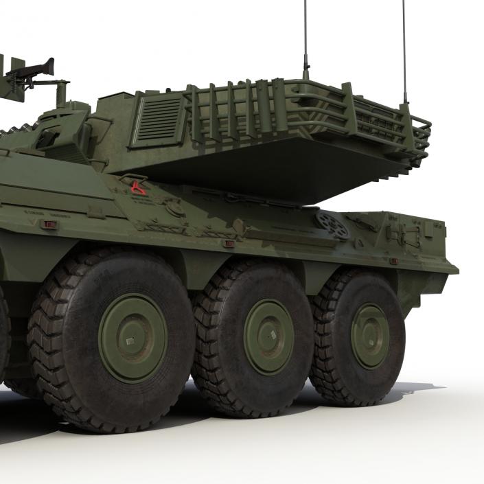 3D Wheeled Tank Destroyer B1 Centauro Rigged