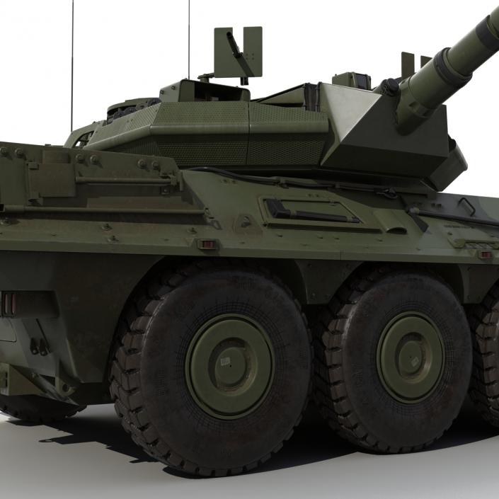 3D Wheeled Tank Destroyer B1 Centauro Rigged