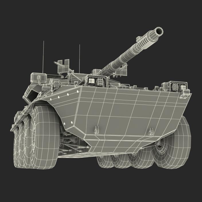 3D Wheeled Tank Destroyer B1 Centauro Rigged