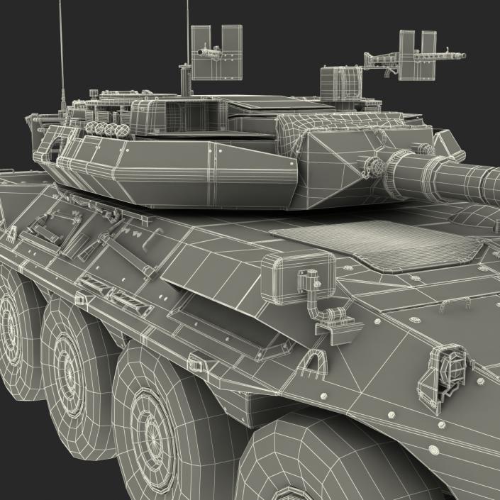 3D Wheeled Tank Destroyer B1 Centauro Rigged