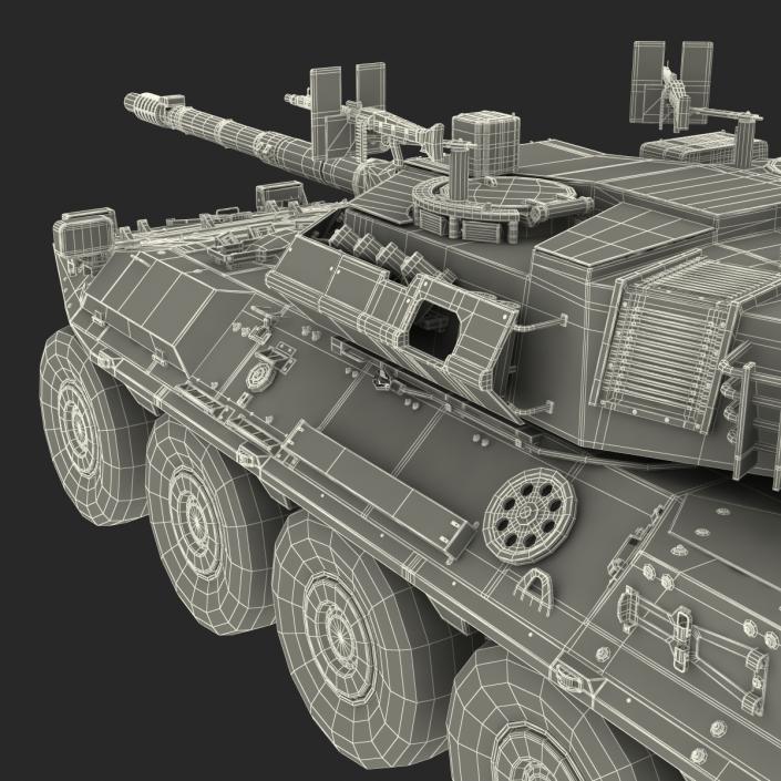 3D Wheeled Tank Destroyer B1 Centauro Rigged